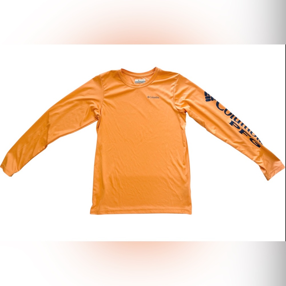 🔸Columbia Youth Orange Long Sleeve Performance Tee - Size Large (14/16)